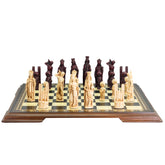 Westminster Abbey - Burgundy & Ivory Chess Set
